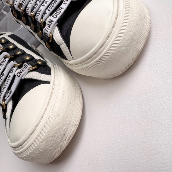 SOLD❌Christian dior walk N dior logo laces sneakers black tennis shoes 37.5 - Picture 13 of 15